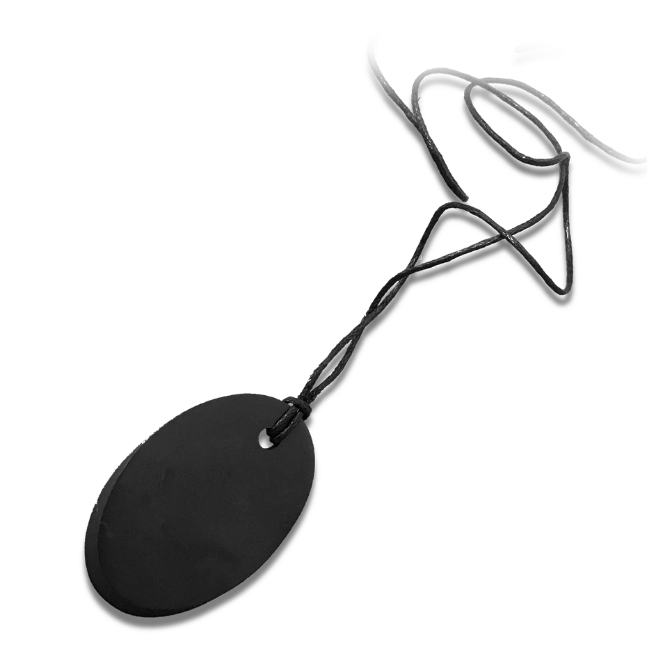 Shungite — Pendentif Oval Plat