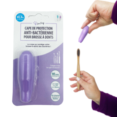 Cape de protection anti-bactérienne pour brosse à dents, coloris Violet