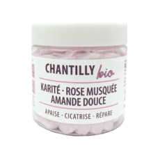 Chantilly Bio Karité, Rose Musquée & Amande Douce, 200ml