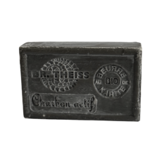 Savon de Marseille Charbon Actif & Beurre de Karité Bio (sans parfum) 125gr