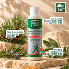 Allga San Lotion au Pin Alpin pour Frictions Chauffante 250ml