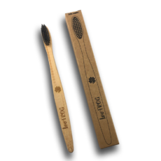 Brosses à Dents Bambou Charbon Actif - Adulte - Trèfle