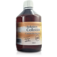 Solution Cuivre Or Argent Colloïdal 500ml